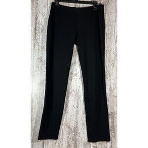 Eileen Fisher Womens Small Straight Leg Skinny Elastic Waist Pants Pull on Black